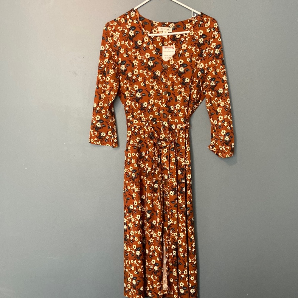 Monteau Midi Belted Dress